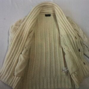 Men's Cream Cardigan Sweater